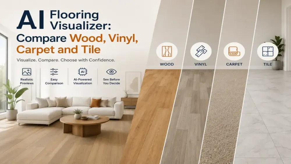 Ai Flooring Visualizer: comparați lemn, vinil, covor și gresie